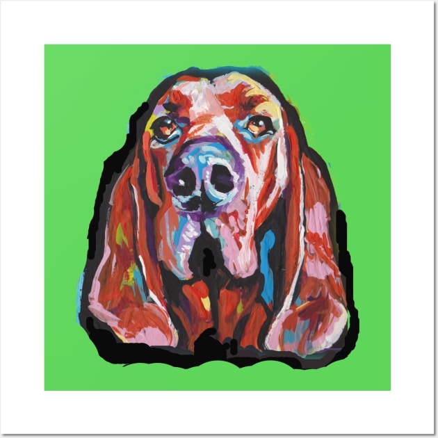 Redbone COONHOUND Dog Bright colorful pop dog art Wall Art by bentnotbroken11